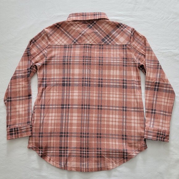 Plaid Shacket Flannel Button Down Womans Small Salty Wave Grunge Academia - Picture 2 of 10